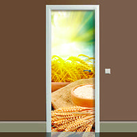 Виниловая 3Д Наклейка на дверь Этно полноцветная фотопечать пленка для двери декор 650*2000 мм