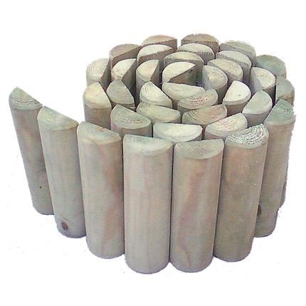 Дерев'яна рублена доріжка з натуральної сосни для саду або пляжу, фото 1