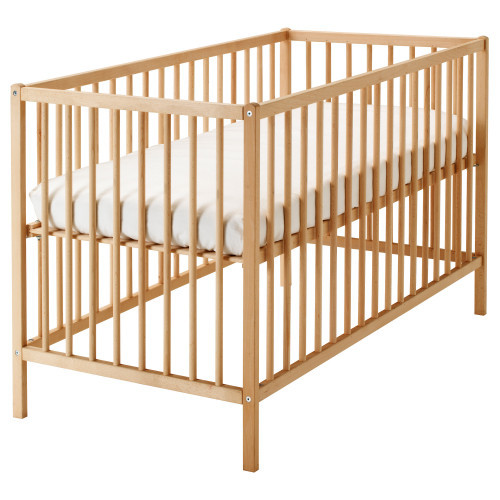 Ліжечко дитяче, бук, 60x120 см, 302.485.37, IKEA, ІКЕА, SNIGLAR