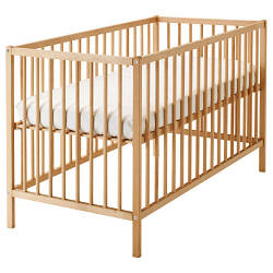 Ліжечко дитяче, бук, 60x120 см, 302.485.37, IKEA, ІКЕА, SNIGLAR
