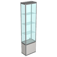 Вітрина профільна, задня стінка скло
