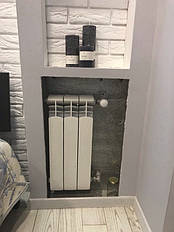 Батарея під декорування біла, біметал