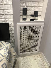 Екран білий на батарею опалення