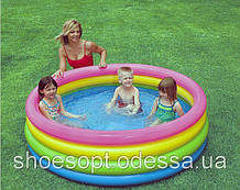 Дитячий надувний басейн Веселка Intex 168х46 см