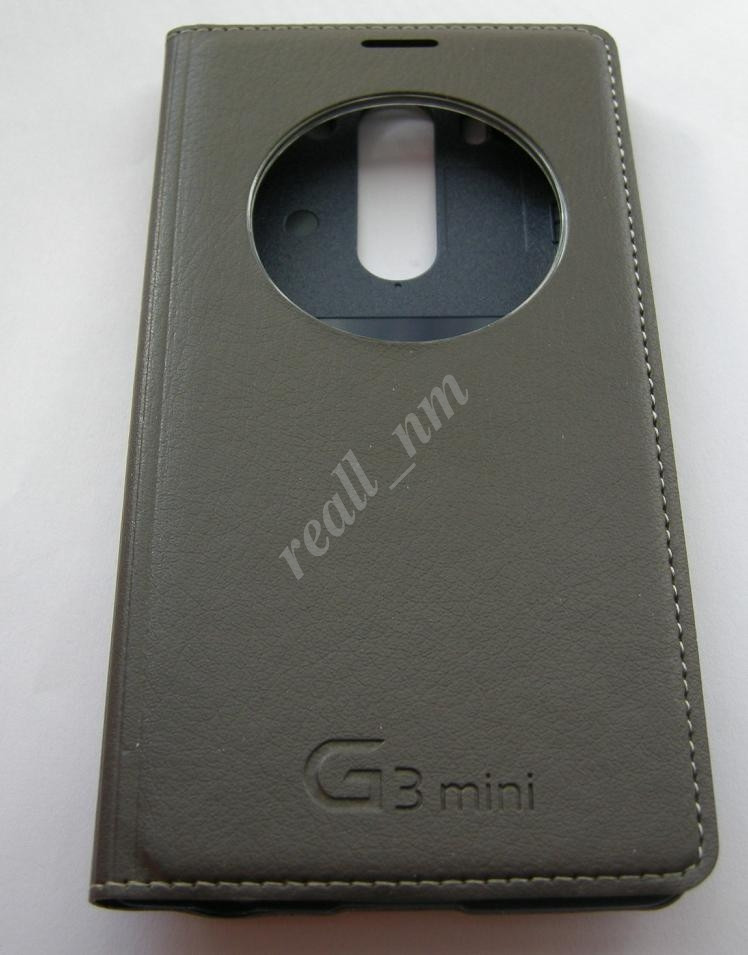 Сірий (темно-сірий) чохол S view cover для смартфона LG G3 s D724 (G3 mini)