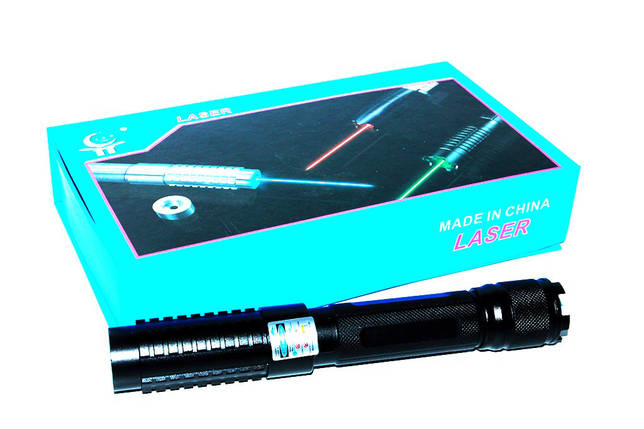 Потужний синій лазер YX-B015 з насадками+акумулятори, фото 2