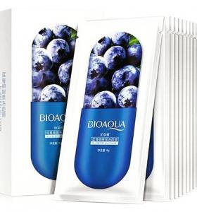 Ночная гелевая маска для лица с Черникой BIOAQUA Blueberry Jelly Mask 8g