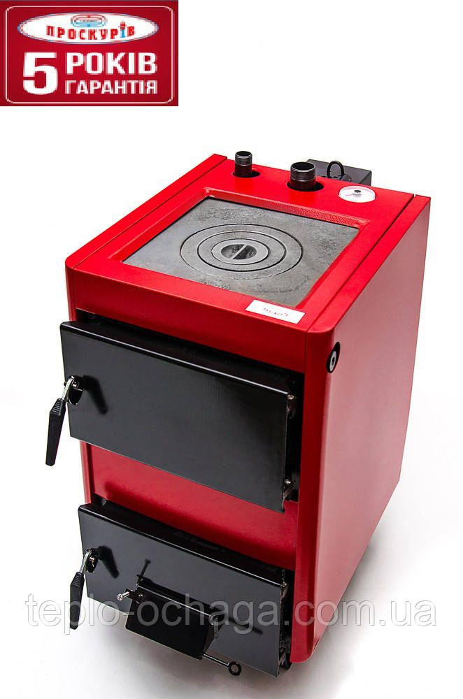 Котел на дровах із плитою ПРОСКУВІВ АОТВ-18К