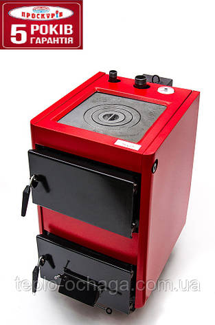 Котел на дровах із плитою ПРОСКУВІВ АОТВ-18К, фото 1