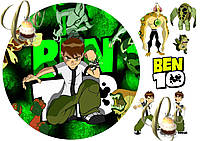 Вафельная (рисовая) или сахарная картинка Бен 10 / BEN 10 на торт