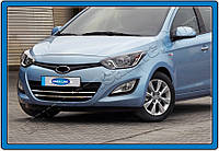 Hyundai i20 FL 5D (2012-) Накладки на решітку радіатора 2шт