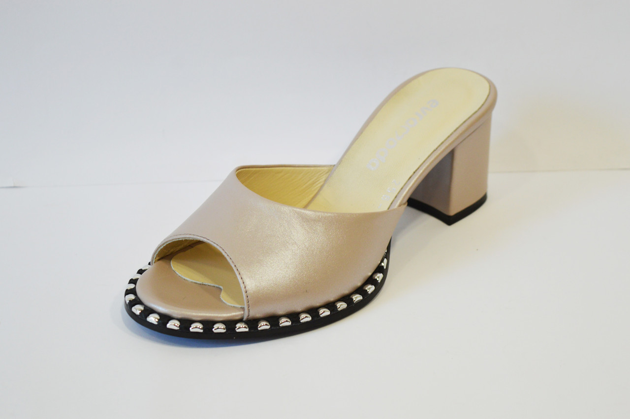 Шльопанці на кабелі бежеві Euromoda 256 37 р 24 см