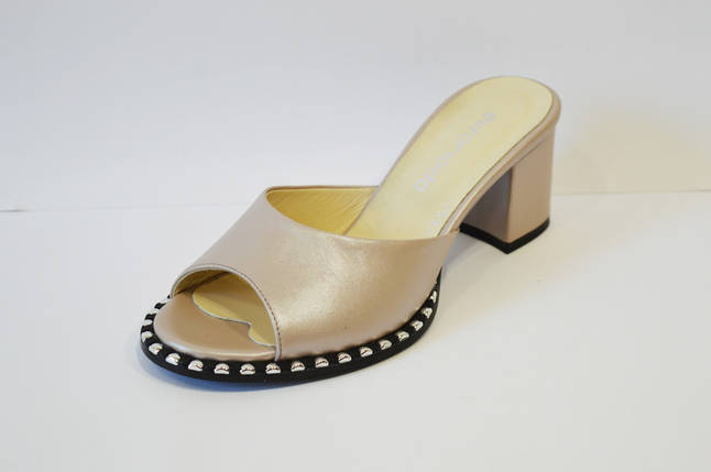 Шльопанці на кабелі бежеві Euromoda 256 37 р 24 см, фото 1