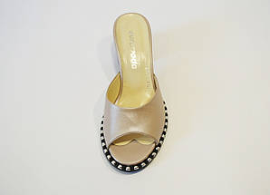 Шльопанці на кабелі бежеві Euromoda 256 37 р 24 см, фото 3