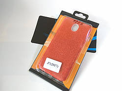 Червоний жіночий чохол з блискітками для Samsung Galaxy J7 (2017) J730 (кольоровий силіконовий)