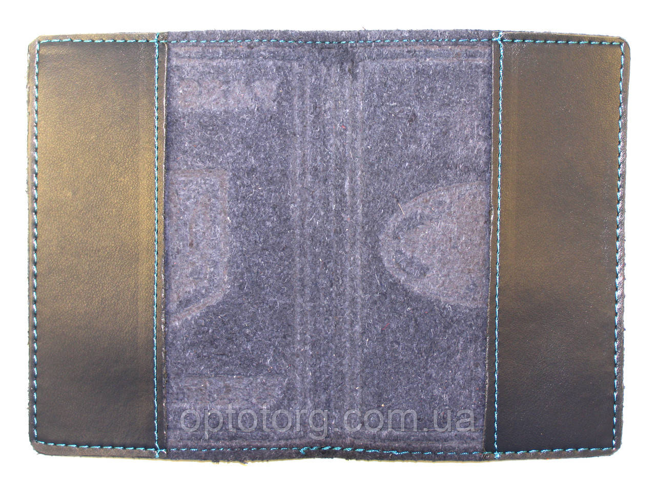 Обложка Темно синяя для паспорта из эко кожи - фото 2 - id-p555921616
