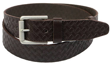 Чоловічий ремінь під джинси Skipper коричневий 3,8 см