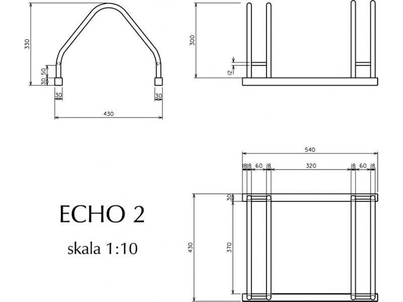 Велопарковка на 2 велосипеда Echo-2 Польша - фото 5 - id-p710672733