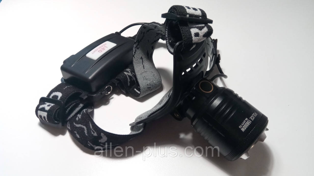 Ліхтар акумуляторний налобний BL-2177-T6, XM-L, T6 (zoom, 2х18650, 3 режими)