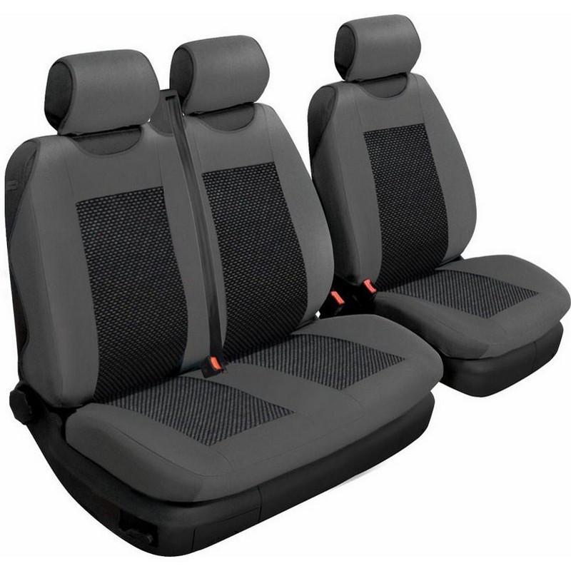 Чохли на сидіння авто універсальні Beltex Comfort 2+1 тип В графіт без підголівників (BX54310)
