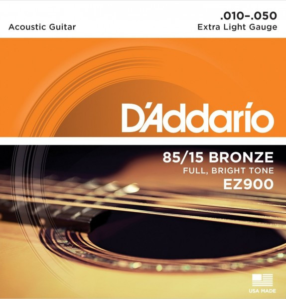 Струни для акустичної гітари D'addario EZ900 85/15 10-50 - фото 3 - id-p710675968