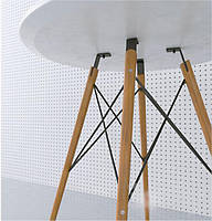 Стіл обідній Тауер Вуд круглий білий діаметр 60 см Eames DSW Table, фото 9