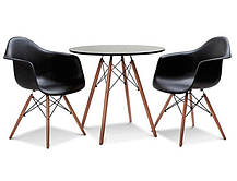 Стол обеденный Тауэр Вуд круглый черный диаметр 60 см Eames DSW Table Царапины на столешнице!, фото 3