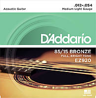Струни для акустичної гітари D'addario EZ920 85/15 12-54