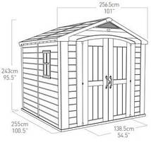 Сарай пластиковий Keter FACTOR 8x8, фото 2