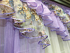 Шторний набір "Анжелика" No2 (штори+ламбрікен + тюль + підхоплення), фото 3