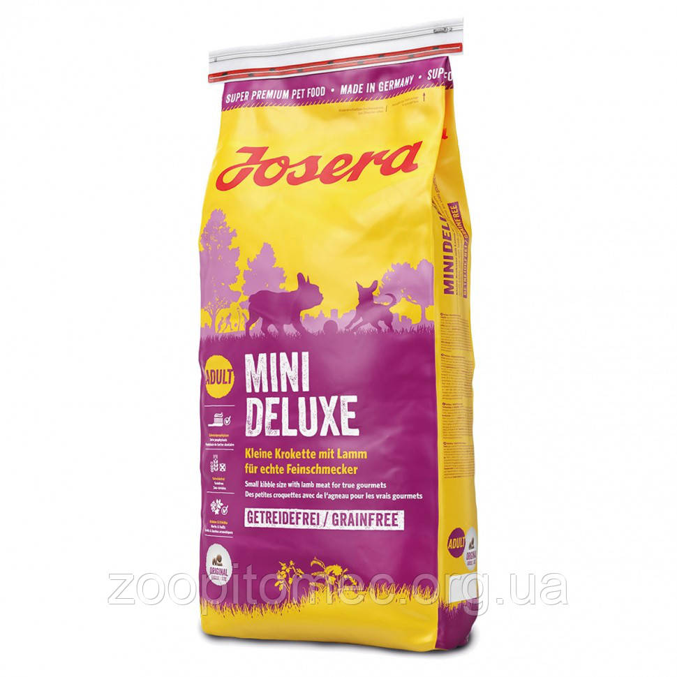 Корм для собак Josera Mini Deluxe (Йозера міні Делюкс) для дорослих собак міні порід, 900 г