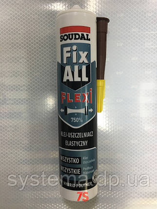 Клей-герметик Soudal Fix ALL Flexi, Соудал Фікс Олл Флекси, коричневий, 290 мл, фото 1