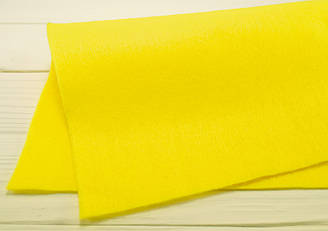 Китайський м'який фетр 1,3 мм (20х30 см) — No6 Жовтий