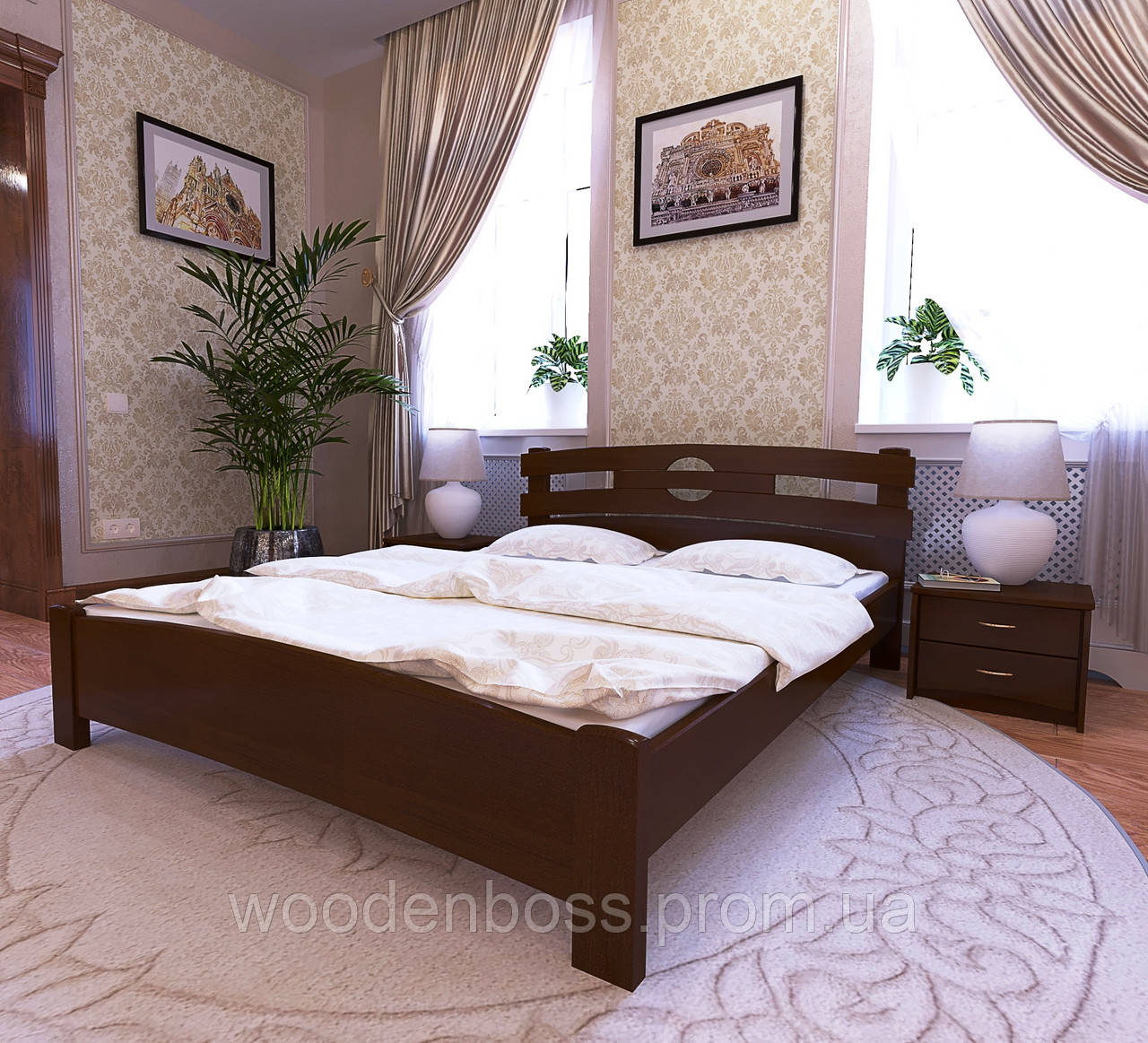 Ліжко полуторне від "Wooden Boss" Токіо (спальне місце 120х190/200)