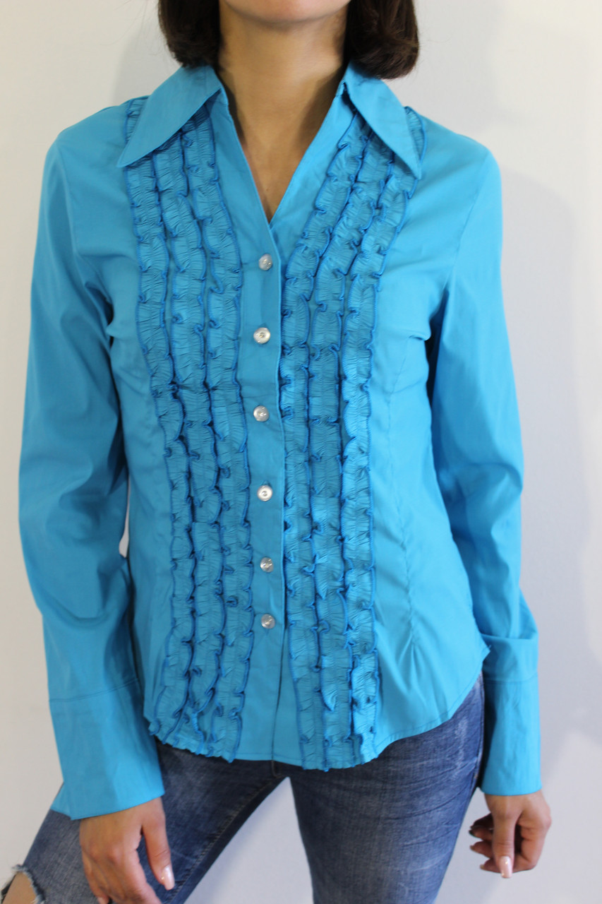 Сорочка жіноча блакитна 2270 SML.XL.XXL