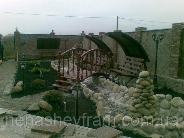 Садові меблі (містостіки, лавки, навіси), фото 1