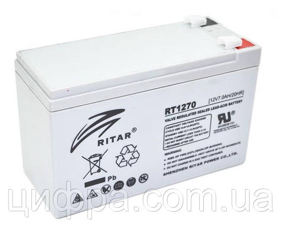 Акумуляторна батарея Ritar 12 V 7 Ah, фото 1