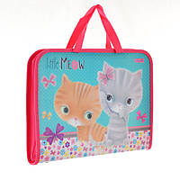 Папка-портфель на блискавці з тканинними ручками