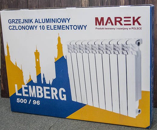 MAREK Lemberg алюмінієвий радіатор 500/96, фото 1
