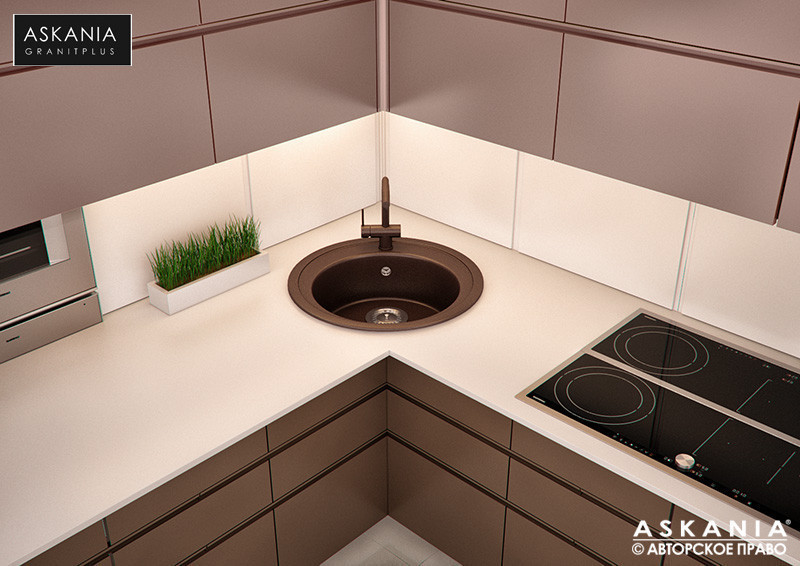ГРАНИТНА Мойка ASKANIA «VENA» RV 06 brown
