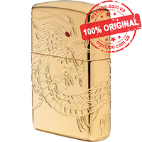 Зажигалка Zippo Armor Chinese Dragon High Polish Gold Plate 29265