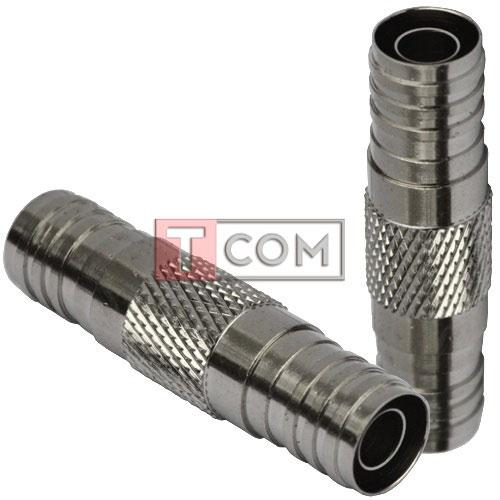 З'єднувач кабелю RG-6 обтискний мідний, фото 1