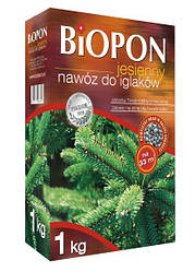 Добриво «Биопон» (Biopon) осіннє для хвойних рослин 1 кг, оригінал