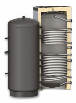 Теплоаккумулятор для отопления ЕА-11-1500 KHT Куйдич, буферный бак с двумя змеевиками - фото 3 - id-p54897702