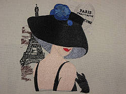 Заготівки ВИШИТІ для пошиття або текстильного декору інтер'єру, для рукоділля.Париж