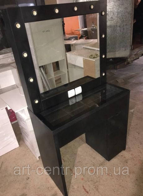 Стол для визажиста черный, туалетный столик, стол визажный черный - фото 5 - id-p711059829