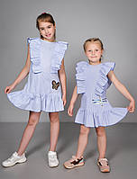 Дитяче літнє плаття з оборочками для дівчаток