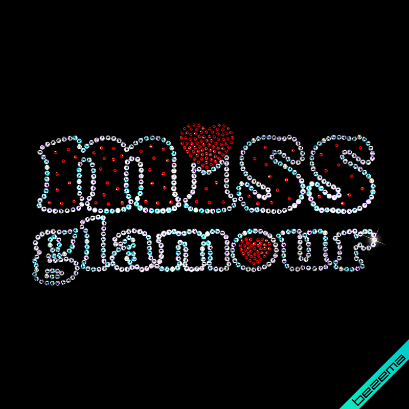 Термотрансфери на краватки Miss Glamour (Скло,2мм-червон.,3мм-біл.)