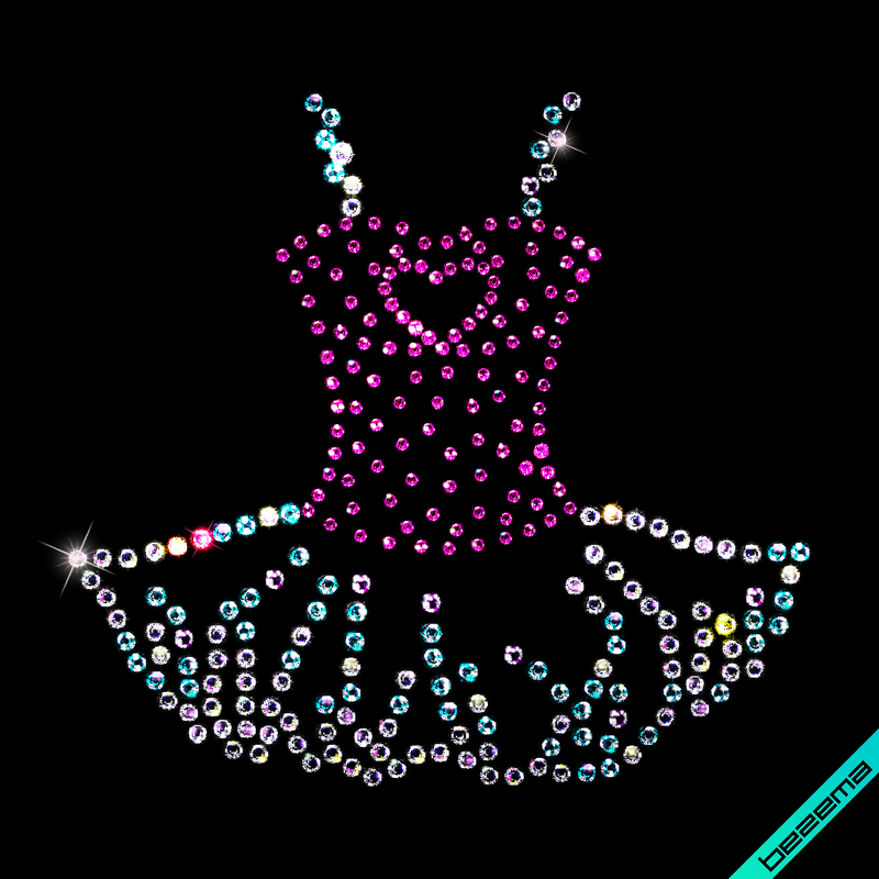 Термодрук на жакети Гламурне сукню (Скло,2мм-троянд.,3мм-бенз.)