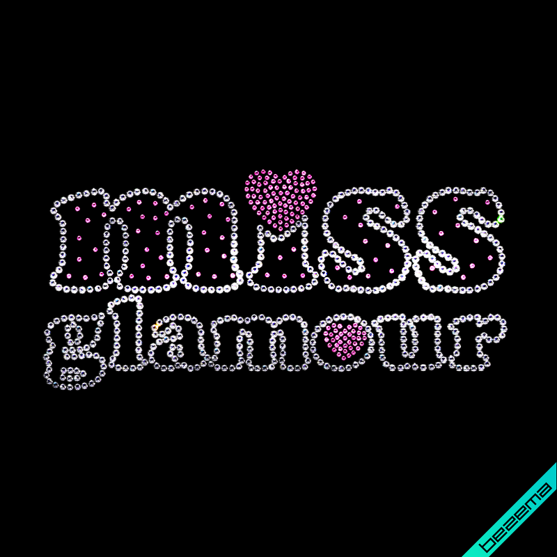 Термотрансфери на вишиванки Miss Glamour (Скло,2мм-троянд.,3мм-біл.)